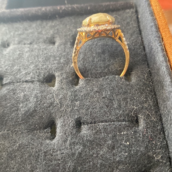 Solid 925 Sterling Silver Jewelry Green Aventurine Cz Gemstone - Picture 3 of 4